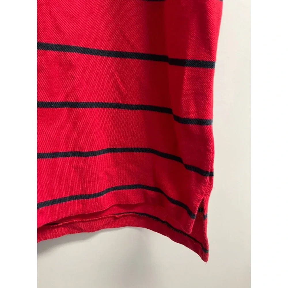 Polo‎ Jeans Co. Ralph Lauren Men's Size L Striped Polo Shirt Red Flag Logo